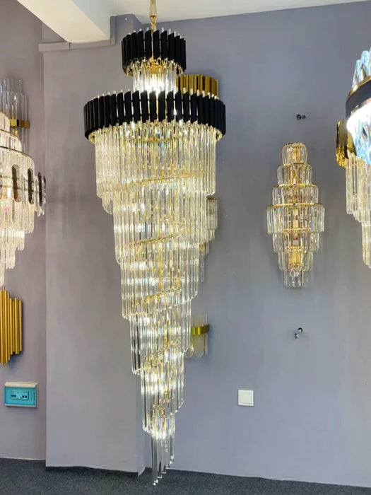 Rylight Spiral Crystal Chandelier