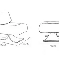 Modern Designer Fishtail Lounge Chair