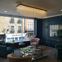 Rylight 3/4-Tier Extra Large Modern Style Crystal Flush Mount Chandelier