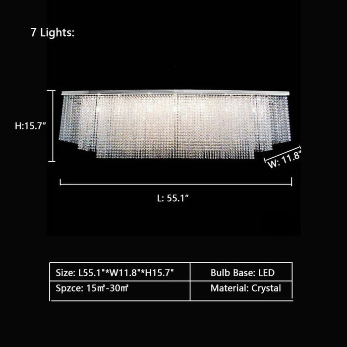 Rylight 3/4-laags extra grote moderne stijl kristallen inbouwkroonluchter