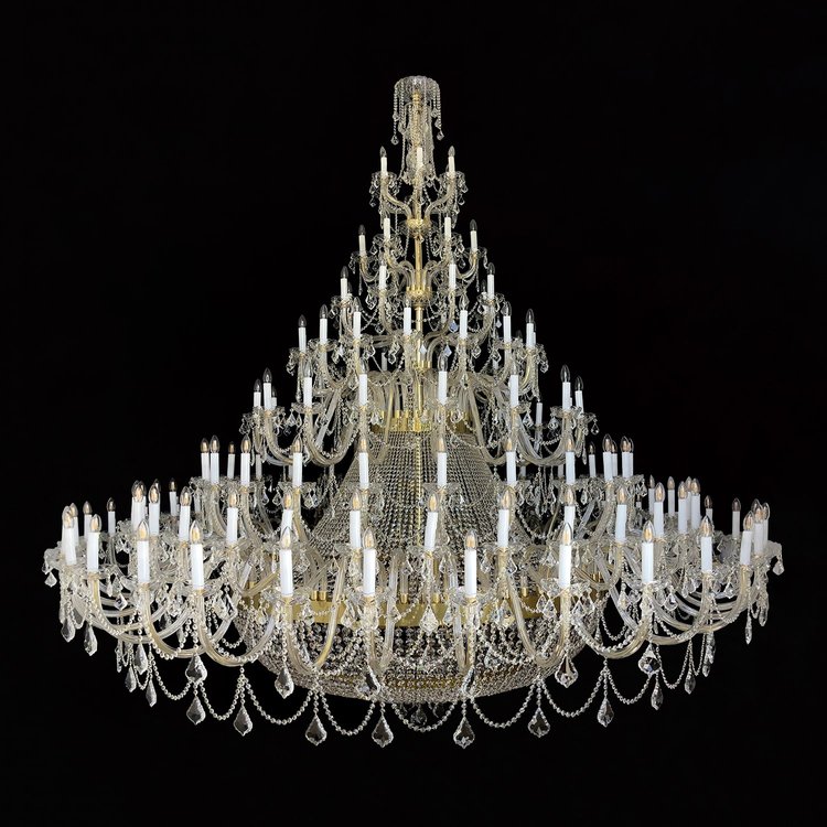 Rylight 60/87/178-Light Extra Large Crystal Candle Chandelier