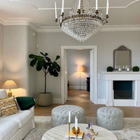 Rylight Empire 5/6/8/14-armige kaars-kristallen kroonluchter in anti-messing