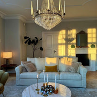 Rylight Empire 5/6/8/14-armige kaars-kristallen kroonluchter in anti-messing