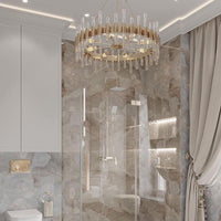 Rylight ronde/rechthoekige kristallen buizen kroonluchter