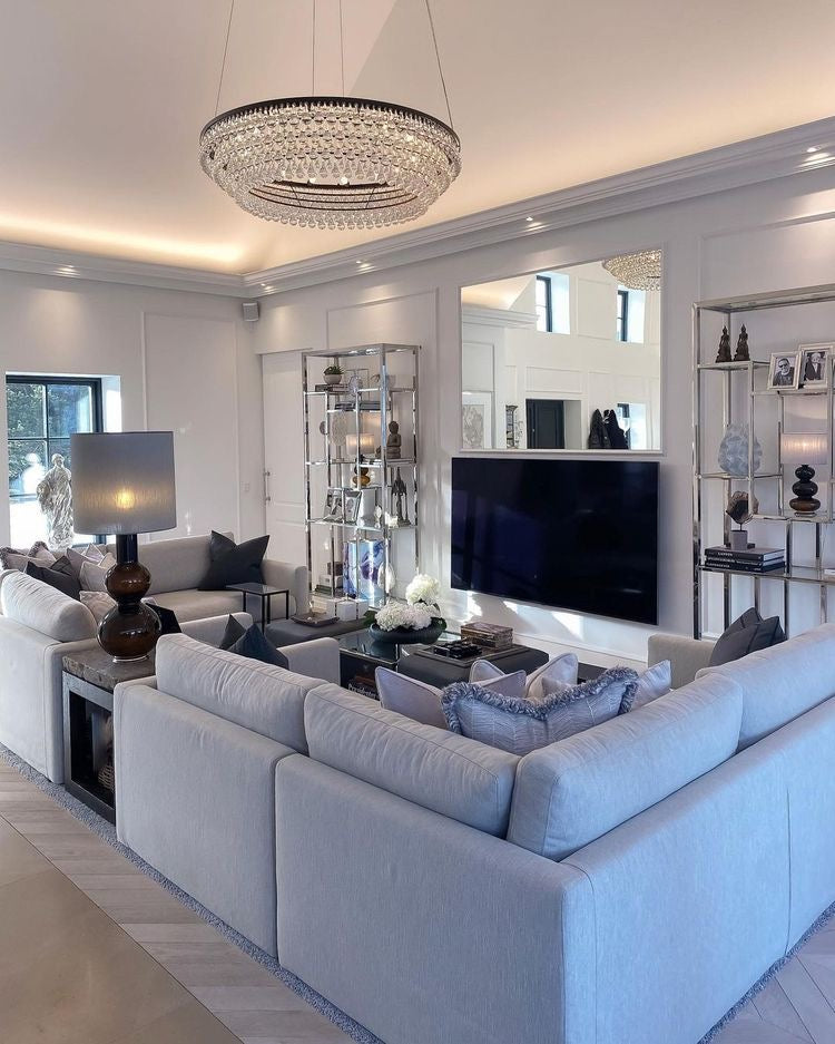 Rylight 4-laags ronde gelaagde dimbare kristallen traankroonluchter