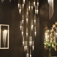 Rylight 7/9/12/18/21/27/38-Light Italian Modern Creative Silver Pendant Light Fixture