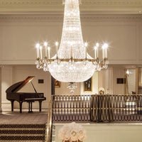 Rylight 8/12/15-lichts kaars-kristallen kroonluchter in messing/bruine afwerking