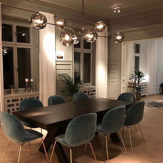 ثريا زجاجية Rylight 5/7/8/9-Light Sputnik Smoky Gray/Amber Glass