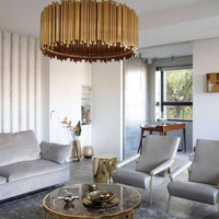 Rylight vergulde messing buizenkroonluchter
