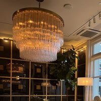 ثريا أنبوبية كريستالية مستديرة/مستطيلة من Rylight 1/3 طبقات