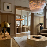 ثريا أنبوبية كريستالية مستديرة/مستطيلة من Rylight 1/3 طبقات