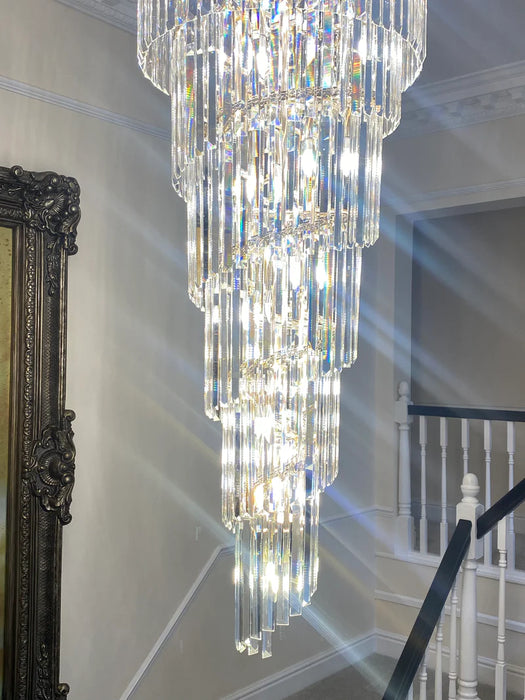 Rylight spiraalvormige kristallen kroonluchter