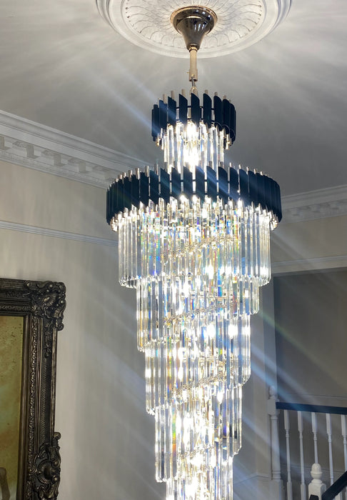 Rylight Spiral Crystal Chandelier