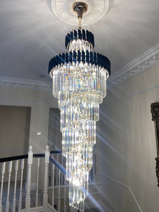 Rylight spiraalvormige kristallen kroonluchter