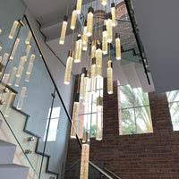 ثريا Rylight 3/7/13/25/41-Light Glacier Bubble Crystsal باللون الذهبي/الكروم/الأسود