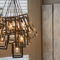 Modern Cube Cluster Chandelier for Living Room/Staircase/Foyer