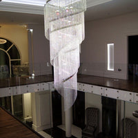 Rylight Cascade Spiral Tassel Crystal Chandelier