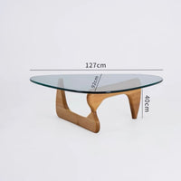 Rylight Triangular Glass Coffee Table
