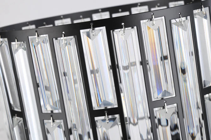 مصباح طاولة كريستالي من رايلايت باللون الأسود 