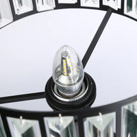 مصباح طاولة كريستالي من رايلايت باللون الأسود 