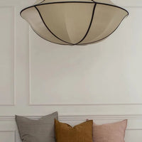 Rylight Franse stijl crèmewitte zijden paraplu kroonluchter 