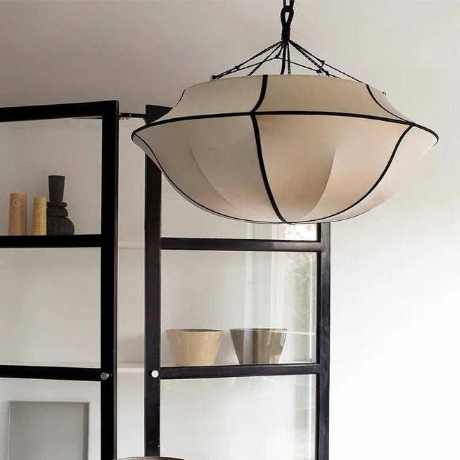 Rylight Franse stijl crèmewitte zijden paraplu kroonluchter 