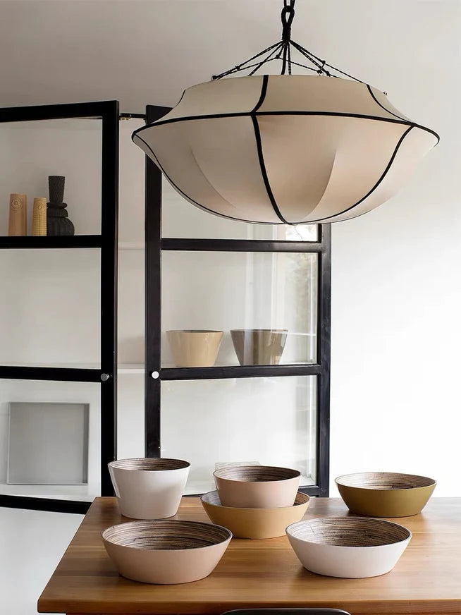 Rylight Franse stijl crèmewitte zijden paraplu kroonluchter 