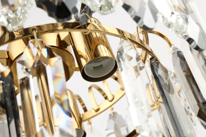 مصباح طاولة كريستالي شفاف رمادي دخاني من رايلايت 