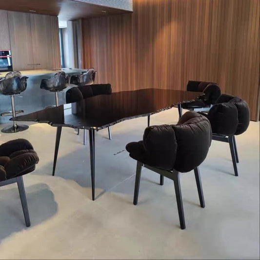 Rylight Italian Light Luxury Velvet Dining Chair