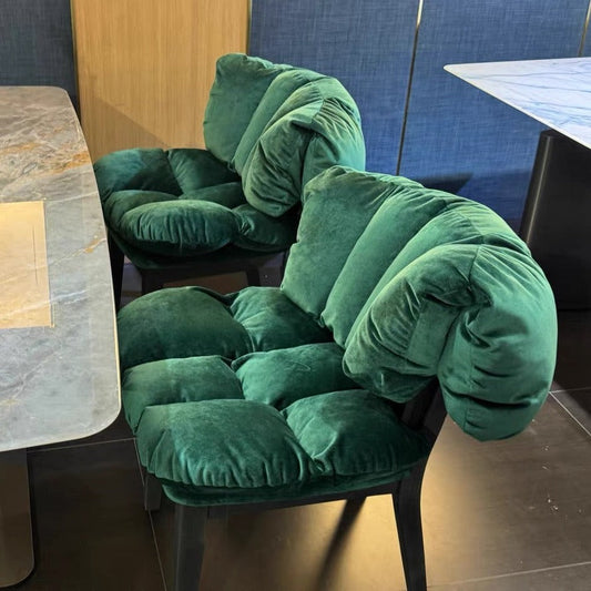 Rylight Italian Light Luxury Velvet Dining Chair