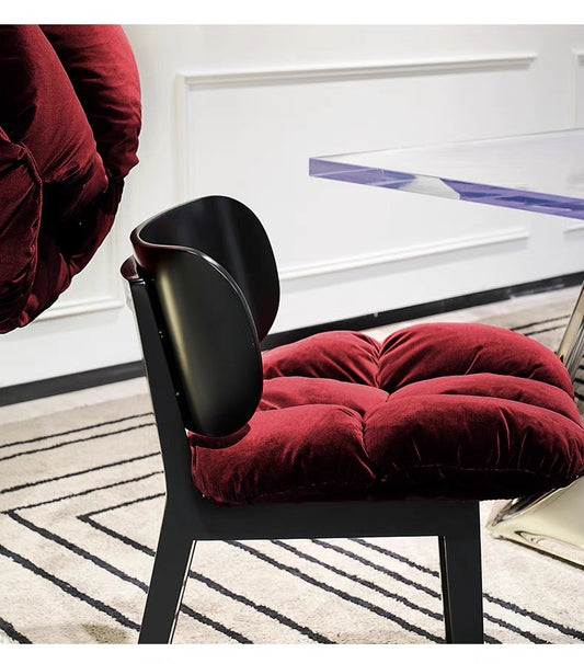 Rylight Italian Light Luxury Velvet Dining Chair