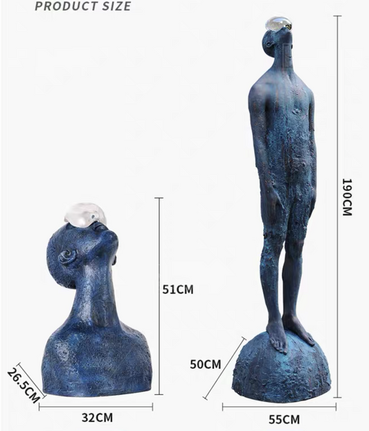 Rylight Blue Man Kunstsculptuur 