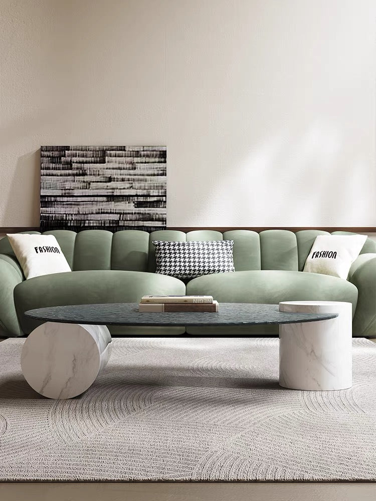 طاولة قهوة حديثة من الزجاج المندمج من رايلايت