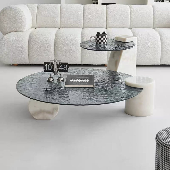 Rylight Modern Fused Glass Coffee Table