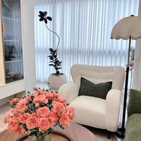 Rylight Fleece White Sofa Chair