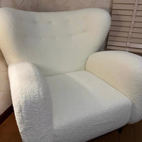Rylight Fleece White Sofa Chair