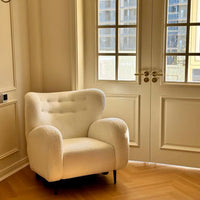 Rylight Fleece White Sofa Chair