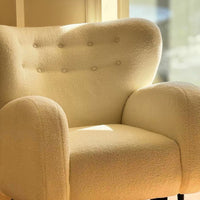 Rylight Fleece White Sofa Chair