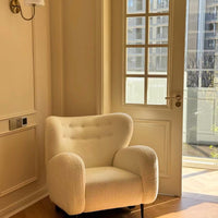 Rylight Fleece White Sofa Chair