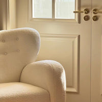 Rylight Fleece White Sofa Chair