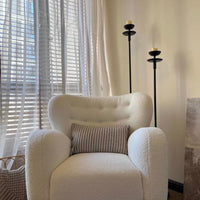 Rylight Fleece White Sofa Chair