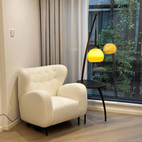 Rylight Fleece White Sofa Chair