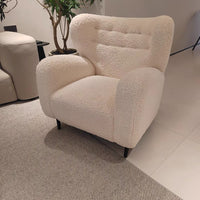 Rylight Fleece White Sofa Chair