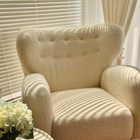 Rylight Fleece White Sofa Chair