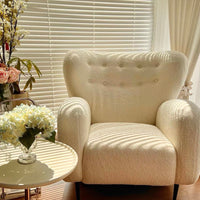 Rylight Fleece White Sofa Chair