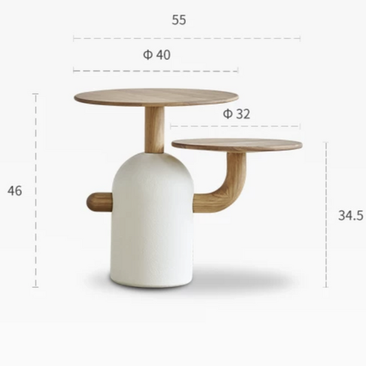 طاولة قهوة دائرية بتصميم كريمي فرنسي حديث من رايلايت