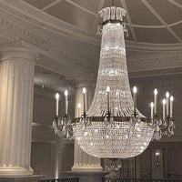 Rylight 8/12/15-lichts kaars-kristallen kroonluchter in messing/bruine afwerking