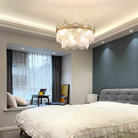 Modern Light Luxury Crown Glass Chandelier for Living Room/Bedroom