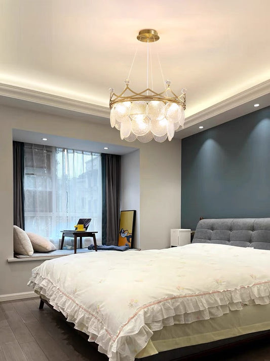 Moderne, lichte en luxe kroonglaskroonluchter voor woonkamer/slaapkamer 
