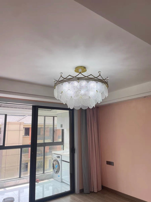 Moderne, lichte en luxe kroonglaskroonluchter voor woonkamer/slaapkamer 